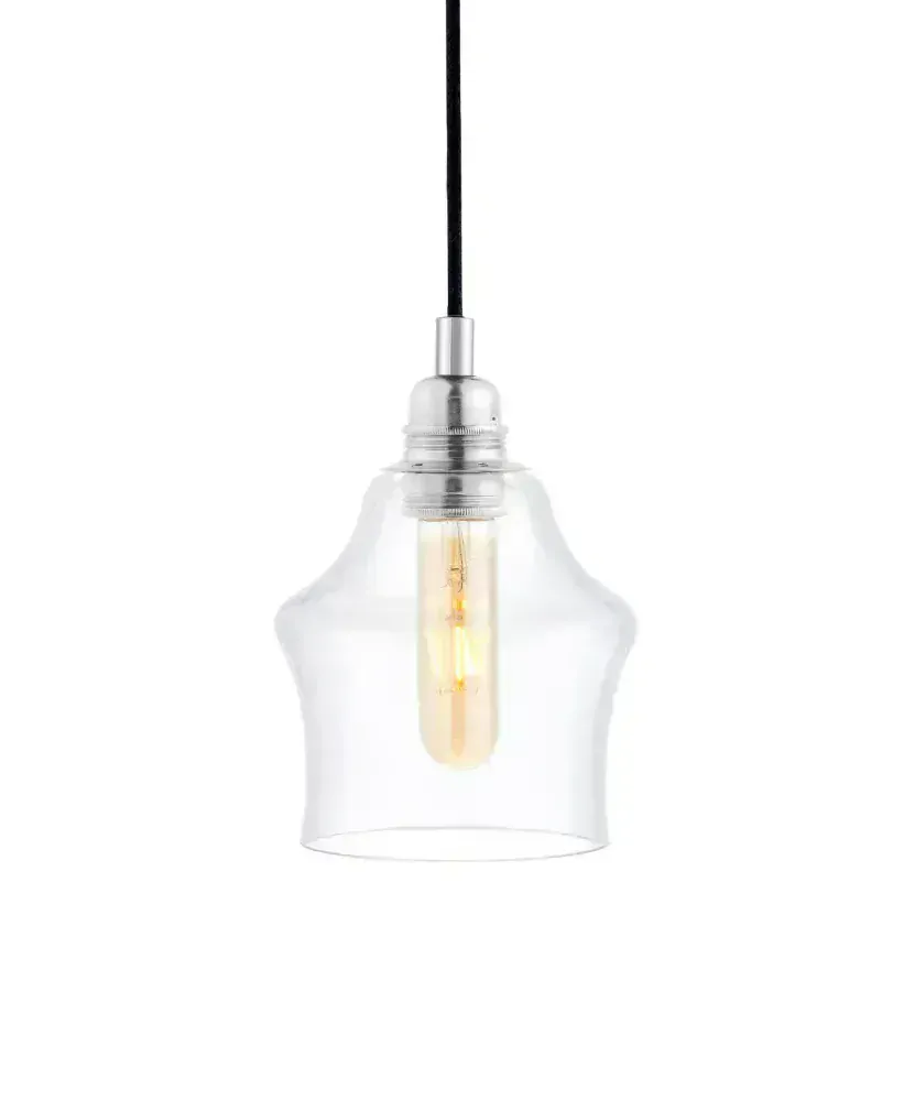 Kaspa 10521309 LONGIS  - Trojramenné závěsné svítidlo, čiré sklo, základna chrom, 3 x E27, 90,5cm šířka