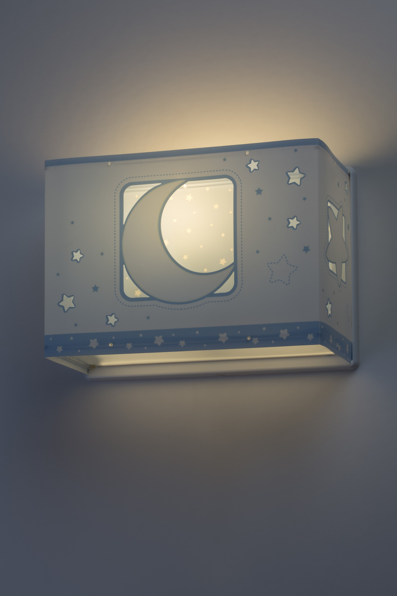 Dalber 63238T MOONLIGHT blue - Dětské nástěnné svítidlo s kabelem do zásuvky  + Dárek LED žárovka