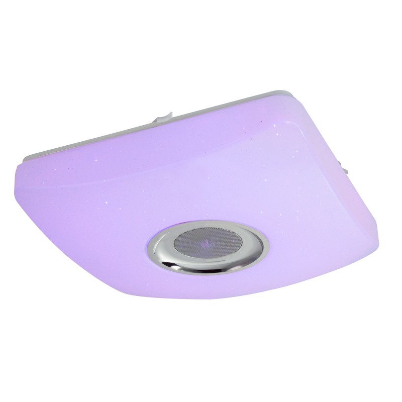 Globo 41349-18 AYLEEN - RGB svítidlo s 5W reproduktorem + dálkový ovladač, LED 18W 37 x 37cm