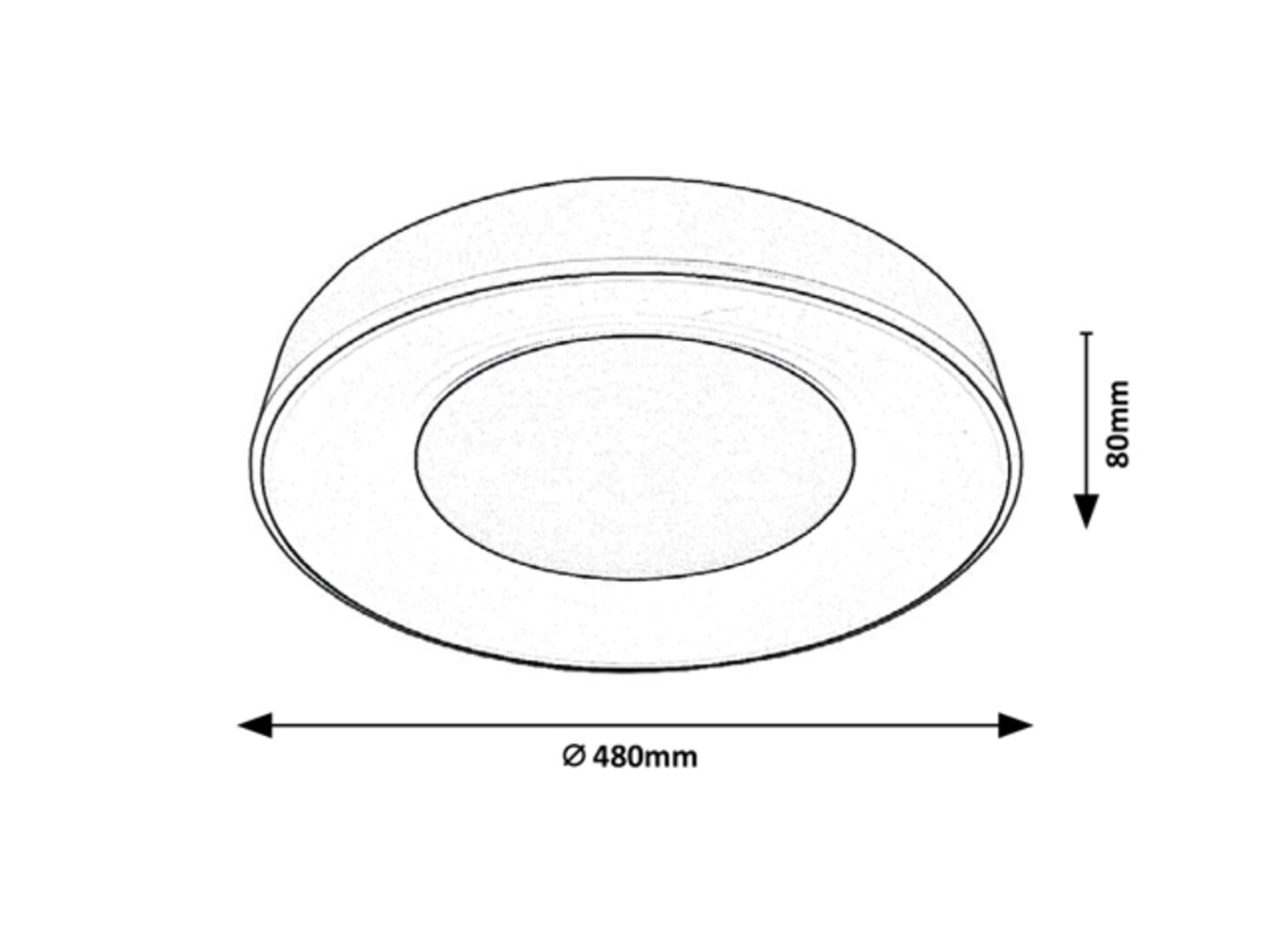 Rabalux 3082 CEILO - LED stropní svítidlo v černé barvě, stmívatelné ovladačem, 38W, 3000 - 6500K, Ø 48cm
