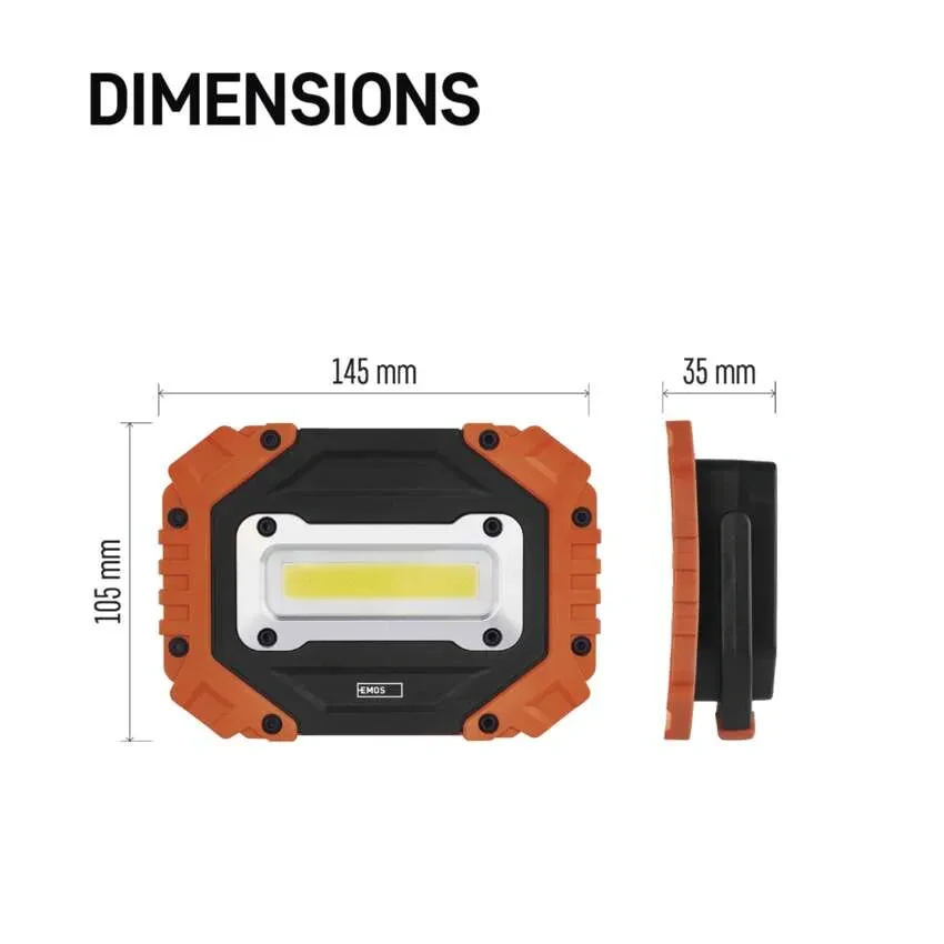 Emos P4113 COB LED - LED přenosná svítidla na 4x AA baterii, 700lm, IP43