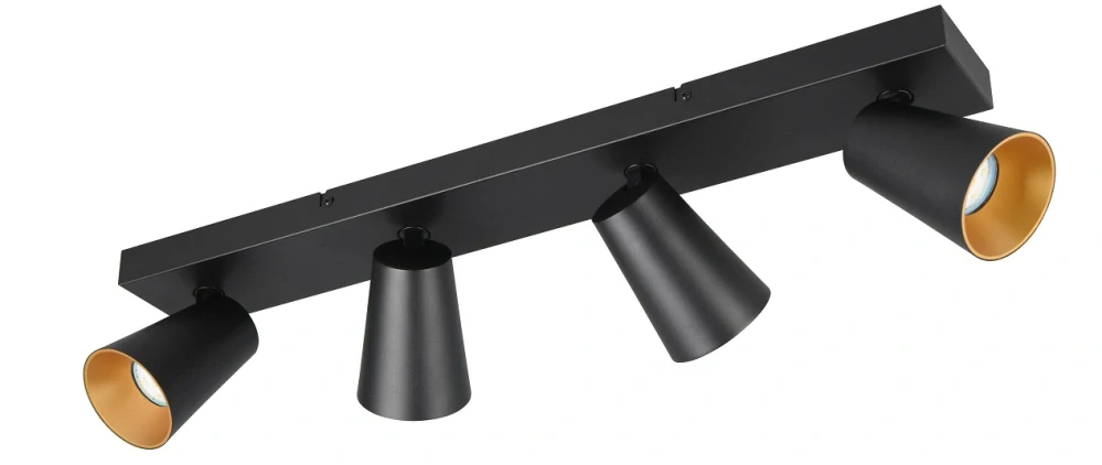 Trio Leuchten 817100432 SHARP - Čtyřbodové stropní svítidlo v černé barvě, 4 x GU10