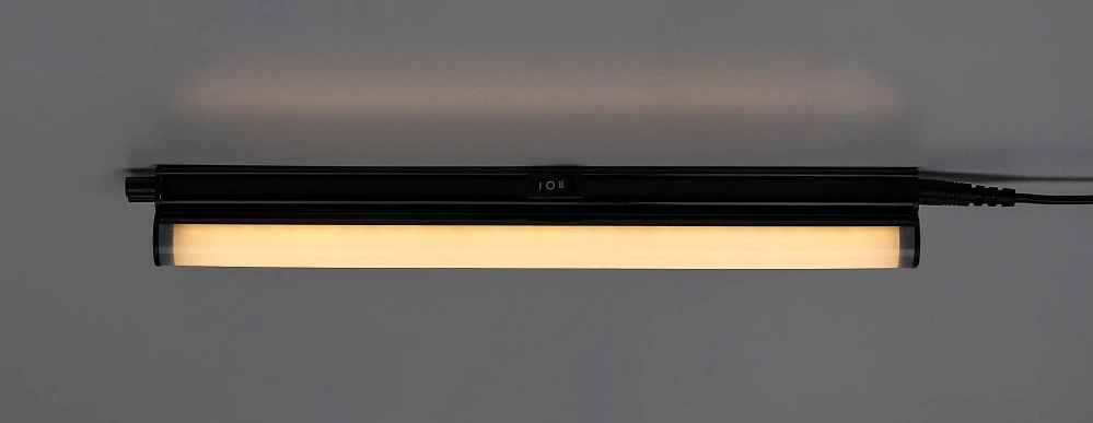 Rabalux 78012 BAREG - Kuchyňské podlinkové svtítidlo s vypínačem v černé barvě, LED 4W, 350lm, 3000/4000K, 31cm