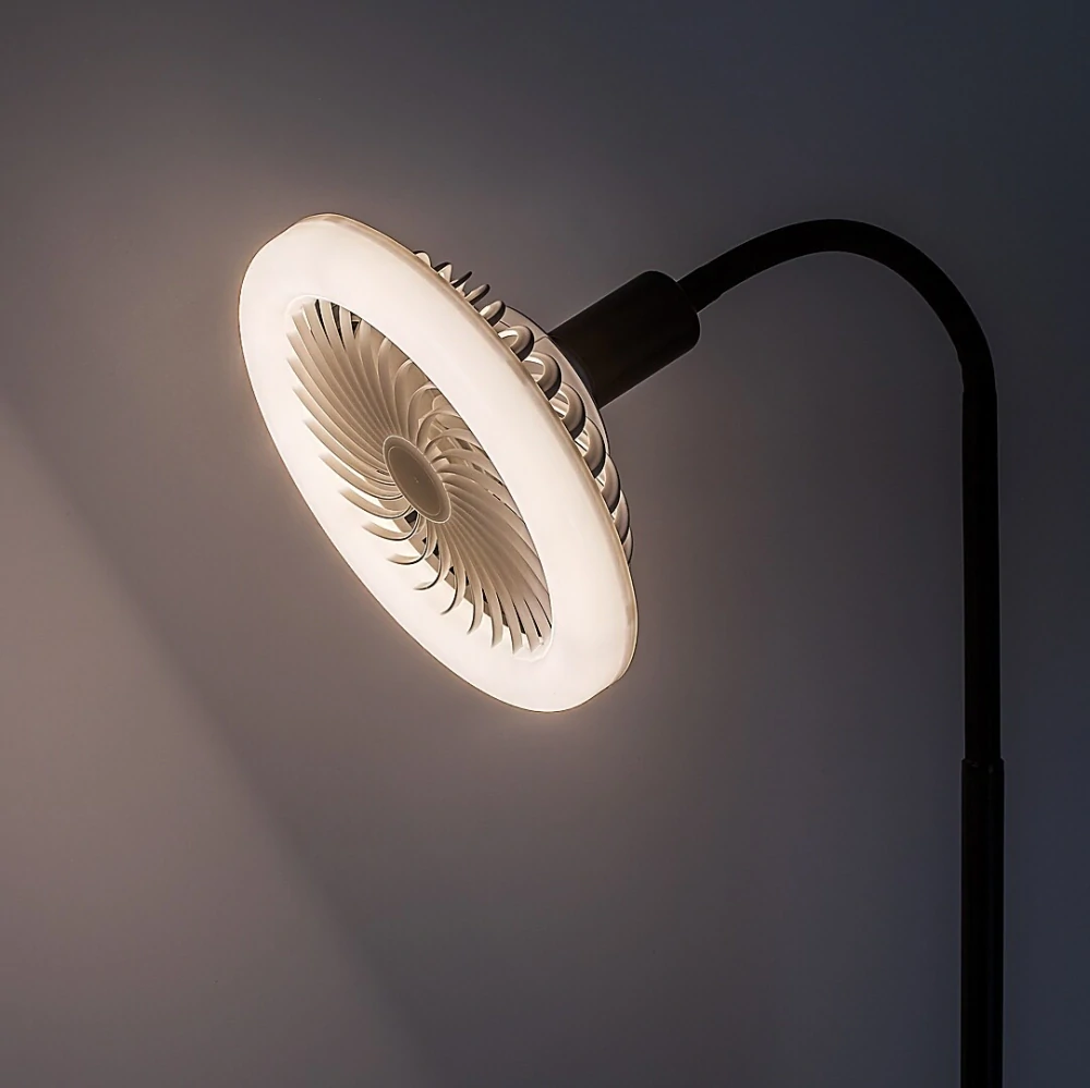 Rabalux 74031 VENTURO - LED stmívatelná stojací lampa s ventilátorem, LED 16W, 1600lm, 3000-6500K, 135cm