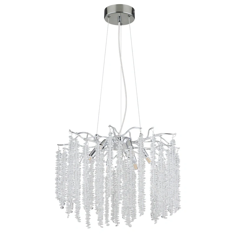 Globo 64137-6 LAVERNE - Závěsný lustr s krystaly, 6 x G9, 50cm