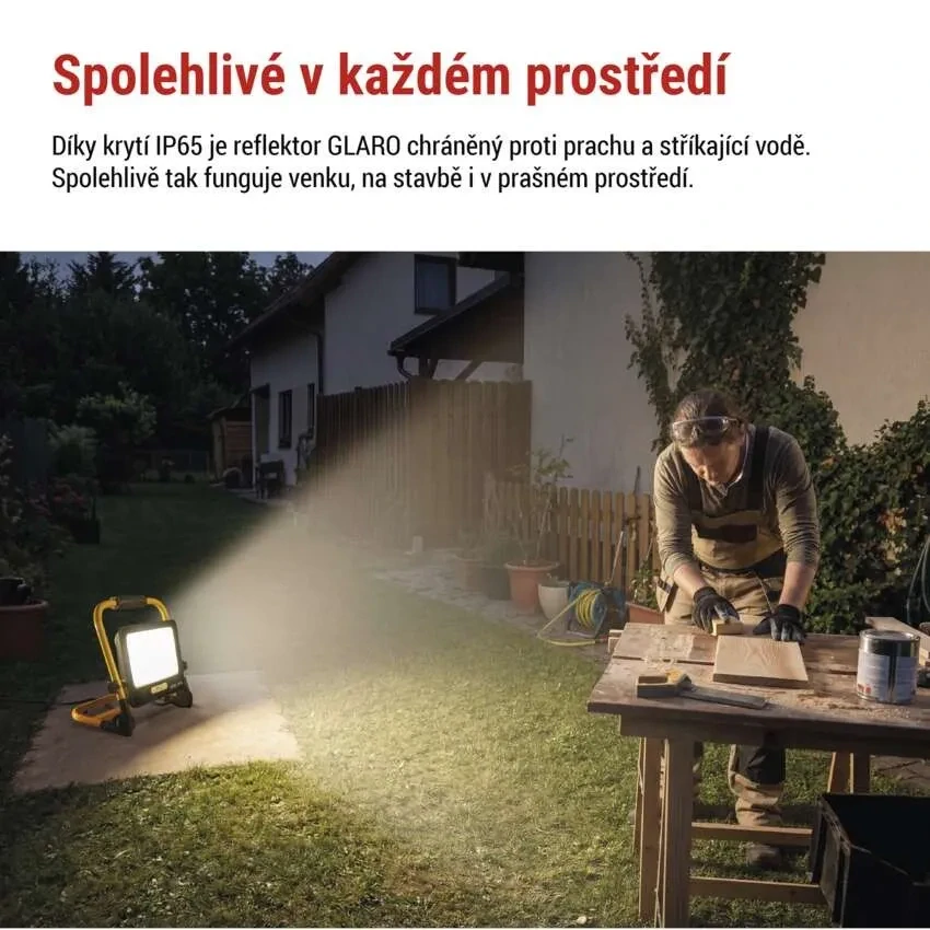 Emos ZS3215 GLARO - Přenosný LED reflektor, 100W, IP65