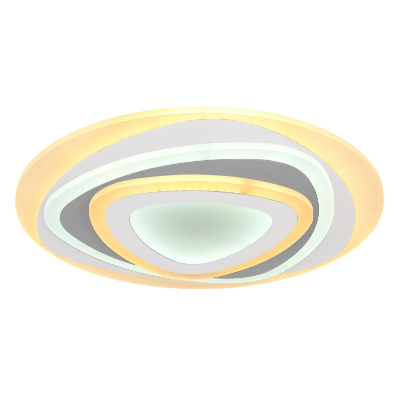 Globo 48012-46 SABATINO - Moderní stropní lustr v bílé a šedé barvě stmívatelný ovladačem, LED 46W, 3000 - 6000K, Ø 50cm