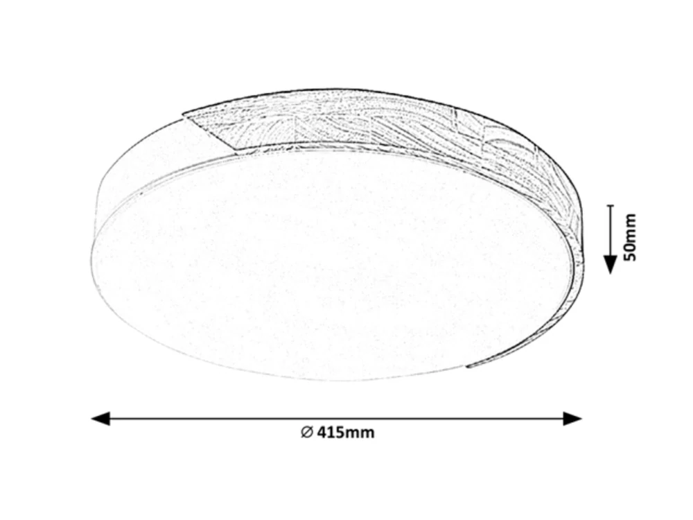 Rabalux 3527 MAPLE - Stropní kulatý lustr v bílé barvě se dřevěným prvkem, LED 24W, 3000K, Ø 41,5cm