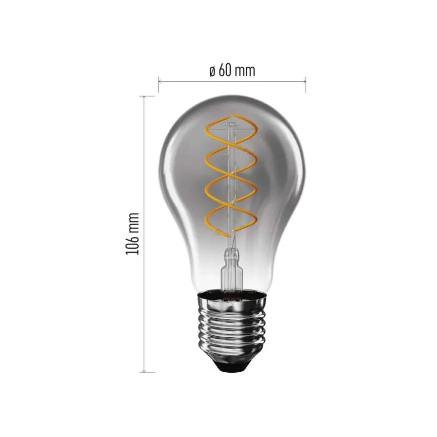 Emos Z55311 DECO SMOKE BULB - Retro LED žárovka E27 A60 s kouřovým sklem, 4,5W, 1800K