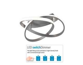 Trio Leuchten R62051407 COURSE - Stropní lustr stmívatelný klasickým vypínačem, LED 18W, 4000K, Ø 45,5cm, 2400lm