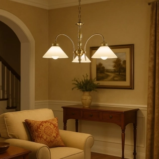 Rabalux 2703 MARIAN - Tříramenný závěsný lustr v bronzové barvě 3 x E27, Ø 70cm