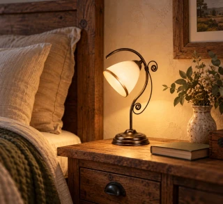 Lamkur LN 1.51 RETRO II black 12605 - Rustikální stolní lampa
