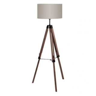 Eglo 44115 LANTADA - Stojací lampa na dřevěné trojnožce, 143cm, Ø 45cm, 1 x E27
