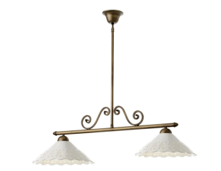 Redo LEA 02-805 + CT31 - Stropní dvouramenné retro svítidlo Ø skla 31cm