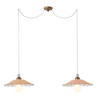 Redo LEA 02-804 + CC36 - Závěsné retro svítidlo s keramickými stínidly Ø 36cm