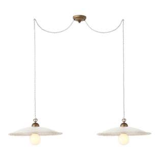 Redo LEA 02-804 + CF40 - Závěsné retro svítidlo s keramickými stínidly Ø 44cm