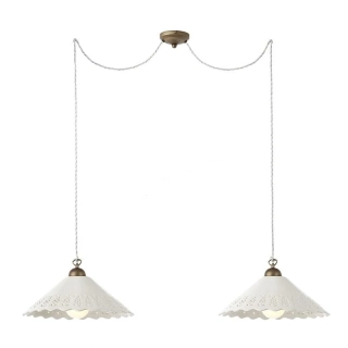 Redo LEA 02-804 + CT40 - Závěsné retro svítidlo s keramickými stínidly Ø 40cm