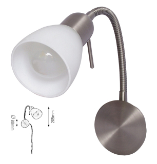 Rabalux 6300 SOMA - Nástěnné svítidlo s kabelem do zásuvky, 1 x E14