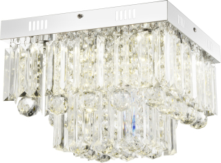 Globo 68594-6A CLEO - Moderní LED stropní lustr s akrylovými krystalky 18W, 4000K