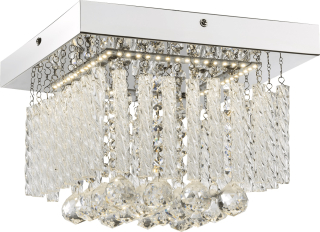 Globo 68396-12 MATHILDA - Moderní LED stropní lustr s plastovými krystalky 12W, 4000K