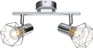 Globo 54802-2 XARA - Stropní dvouramenná bodovka v lesklém chromu 2 x E14
