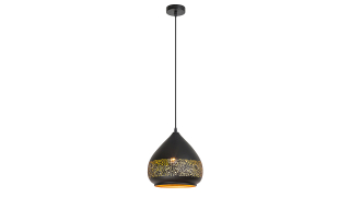 Rabalux 2278 KAIA - Závěsné moderní svítidlo v černo zlaté barvě Ø 27cm, 1 x E27