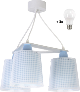 Dalber 80224T VICHY - Dětské závěsné svítidlo pro kluky + Dárek 3x LED žárovka