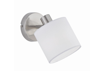 Trio Leuchten R80331001 TOMMY - Nástěnná lampička s textilním stínidlem 1 x E14 / bílá