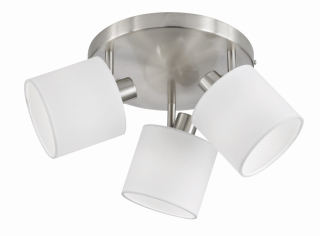 Trio Leuchten R80333901 TOMMY - Stropní svítidlo s textilními stínidly 3 x E14 / bílá