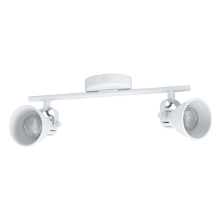 Eglo 98394 SERAS 1 - Retro stropní dvoubodové bílé svítidlo + LED žárovky 
