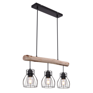 Globo 15326-3N MINA - Závěsný retro lustr 3 x E27, 60cm šířka 