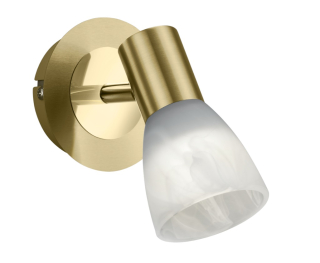 Trio Leuchten 871010108 LEVISTO - Nástěnná bodovka v mosazné barvě+ LED žárovka