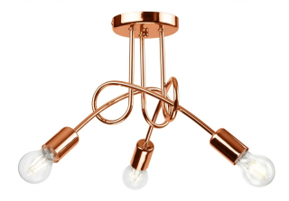 Lamkur LM 3.79 CAMILLA 38131 - Stropní svítidlo v měděné barvě 3 x E27,  Ø 36cm