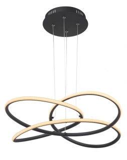 Globo 67201SH-30 PANDA - Závěsný LED lustr v černé barvě, 30W, Ø 60cm, 3000K