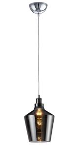 Trio Leuchten 304800142 CALAIS - Závěsné svítidlo s kouřovým skleněným stínidlem 1 x E27, Ø 20cm
