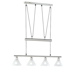 Trio Leuchten 3751041-07 STAMINA - Stahovací lustr nad jídelní stůl 4 x E14, 80cm