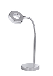 Trio Leuchten R52411106 RENNES - LED stolní lampička v lesklém chromu s husím krkem, 4W, 3000K