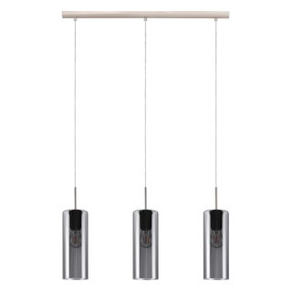Eglo 98695 SELVINO - Závěsné trojramenné svítidlo s kouřovými stínidly 3 x E27 , šířka 71cm