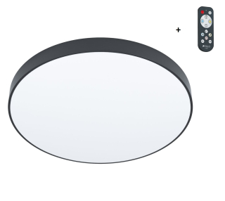 Eglo 98895 ZUBIETA-A - LED stropní svítidlo v černé barvě s dálkovým ovladačem Ø 45cm, 24W, 2700-6500K