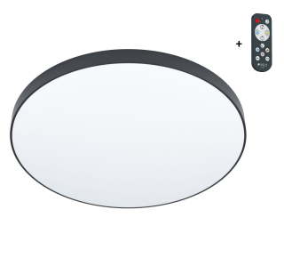 Eglo 98896 ZUBIETA-A - LED stropní svítidlo v černé barvě s dálkovým ovladačem Ø 59,5cm, 36W, 2700-6500K