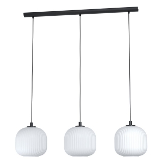 Eglo 99367 MANTUNALLE - Závěsné svítidlo z bílých skel, 3x E27, ø stínidla 20cm