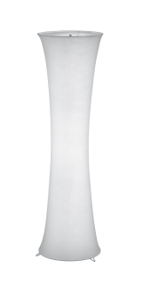 Trio Leuchten R40172001 GRAVIS - Stojací bílá textilní lampa 121,5 cm, 2 x E27