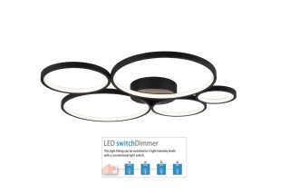Trio Leuchten 622610532 RONDO - Stropní lustr stmívatelný klasickým vypínačem, LED 49W, 3000K, 53 x 59cm