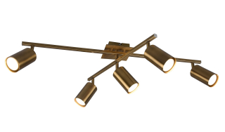Trio Leuchten 612400504 MARLEY brass - Stropní bodové svítidlo ve staromosazné barvě 5 x GU10