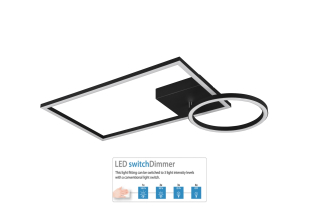 Trio Leuchten R62182132 VERSO - Stropní lustr stmívatelný klasickým vypínačem, LED 24,5W, 3000K, 3000lm