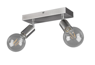 Trio Leuchten R80182007 VANNES - Stropní dvoubodovka v matném niklu 2 x E27