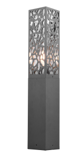 Trio Leuchten 507360142 COOPER - Stojací šedá venkovní lampa  IP44, 1 x E27, 60cm