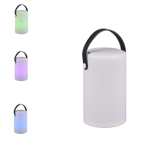 Trio Leuchten R55060101 BERMUDA - Stolní venkovní RGB stmívatelná lampa s ovladačem a bluetooth reproduktorem IP44, 21cm
