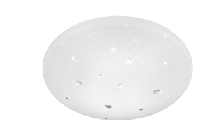 Trio Leuchten R62732800 ACHAT - Stropní svítidlo s akrylovými krystalky vhodné do koupelny, LED 12W, 4000K, Ø 27cm