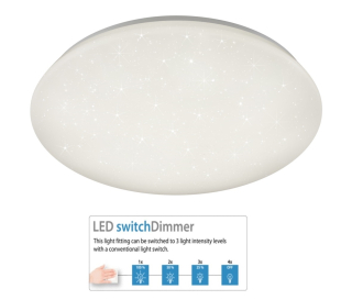 Trio Leuchten R62603000 POTZ - Stmívatelné stropní svítidlo vhodné do koupelny, LED 21W, 4000K, Ø 50cm